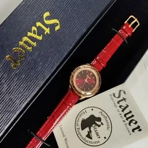 Women\'s Stauer Watch Lot of 2 Authentic NWT Red Black Gold Genuine Leather Bin2 Stauer | Accessories | Vintage Watch | Poshmark main image 3